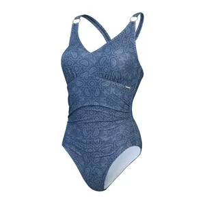 Maillot de bain 1 pièce col V femme Eco Print
