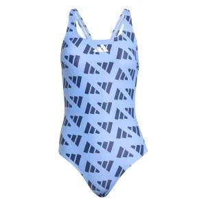 Maillot de bain 1 pièce dos en V avec logo graphique femme