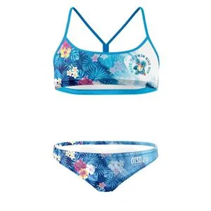 Maillot de bain 2 pièces femme Bike Run Wave