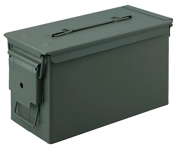 MAL959 – Caisse munition Métal cal.50 OLIVE 33X18X23 cm