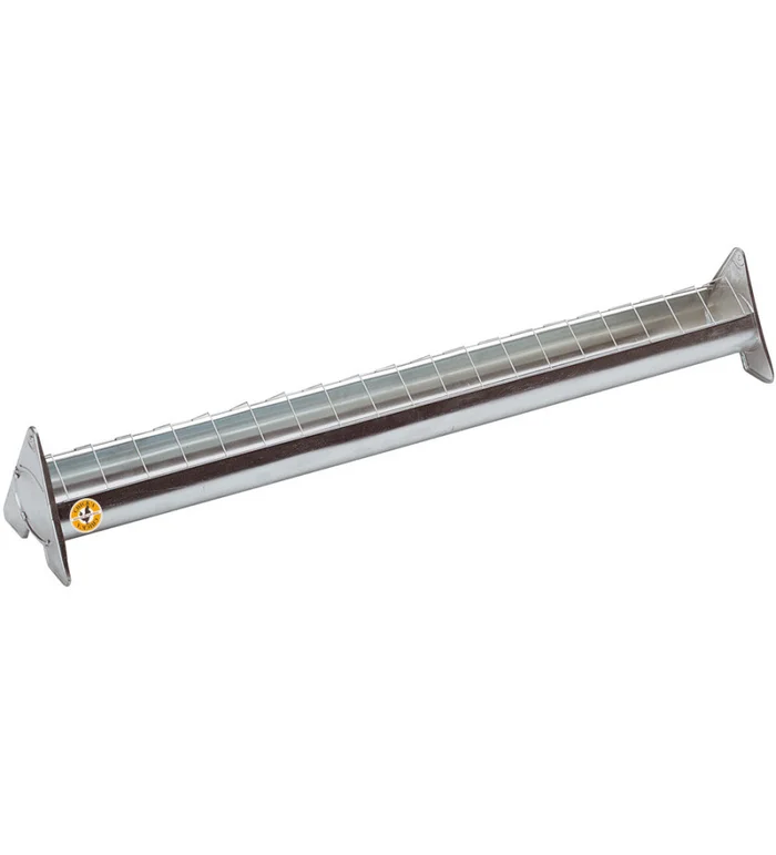 Mangeoire en acier galvanisé à grille mobile 100 cm pour 15 poulets