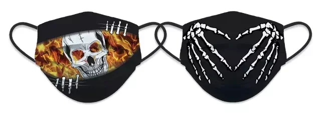 Masque de protection Squelette tissus lavable réversible
