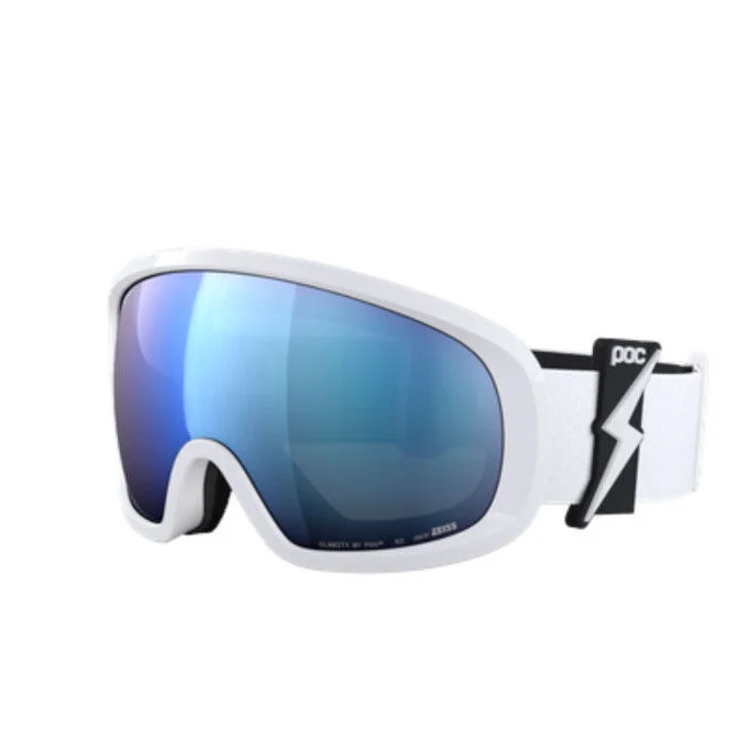 Masque de Ski POC Fovea Mid – Blixten White / Partly Sunny Blue