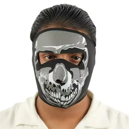 Masque en néoprène, design Squelette – biker, moto, airsoft