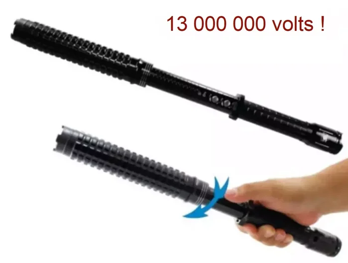 Matraque taser électrique 13 000 000 volts LED batte tazer
