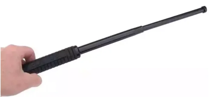 Matraque telescopique 50,5cm impact baton métal POLICE