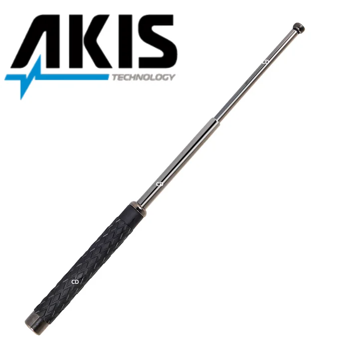 Matraque Télescopique Akis Manche Caoutchouc 53cm