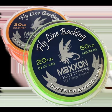 Maxxon Fly Line Backing – 30 Pound 100 Yard Orange Vif Tressé