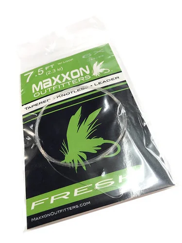 Maxxon Tapered Leader • 9 pi &lsquo;FRESH&rsquo; – 4X (0,007&Prime; dia.) / 5 LB