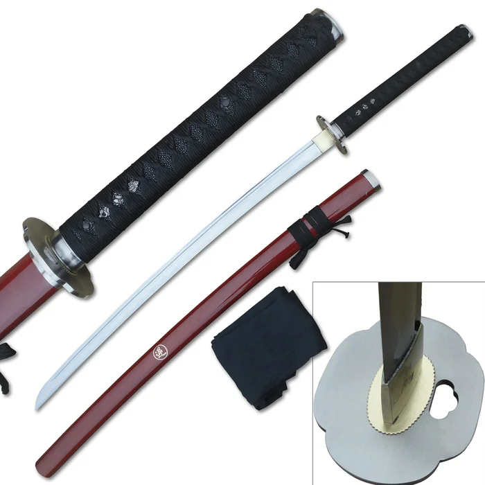MC-TR-024RD Ten Ryu – Hand Forged Samurai Sword reverse