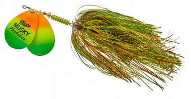 Mepps Double Blade Musky Flashabou hot firetiger-firetiger 1 1/2 OZ – MFD7T HFT2-FT