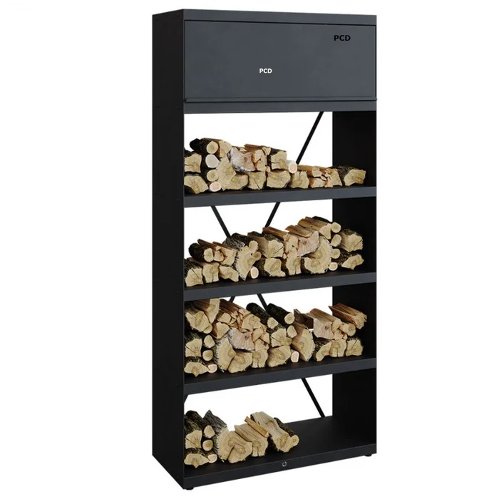 Meuble Range Bois Noir 100 Ofyr