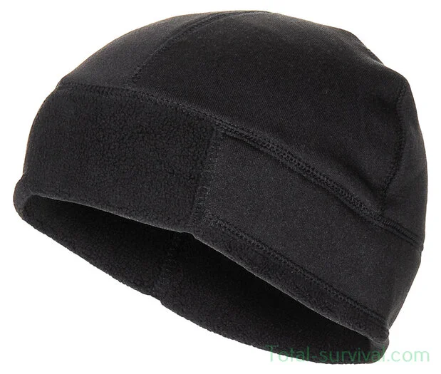 MFH Bundeswehr Tactical fleece cap, noir