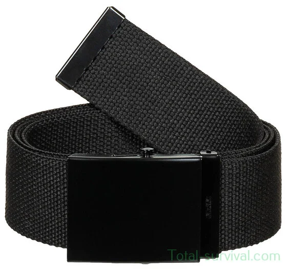 MFH Ceinture « outdoor large » noir 4,5CM, longueur max 130CM
