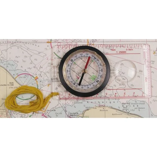 MFH Map compass transparent plastic case