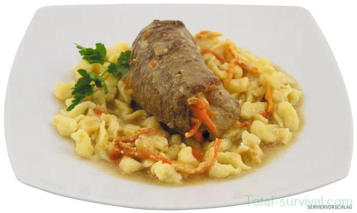 MFH Roulade de bœuf avec pâtes en pleine conserve, 400g, nourriture d’urgence