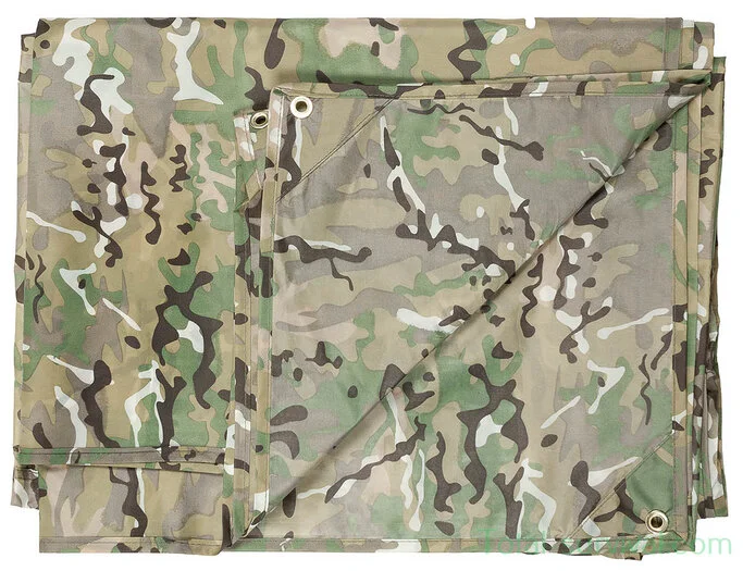 MFH Tarpaulin, 190T polyester, MTP Operation-camo, yeux en métal, 400 x 500CM