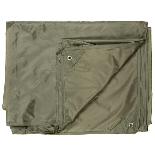 MFH Tarpaulin, 190T polyester, vert olive, yeux en métal, 400 x 500CM