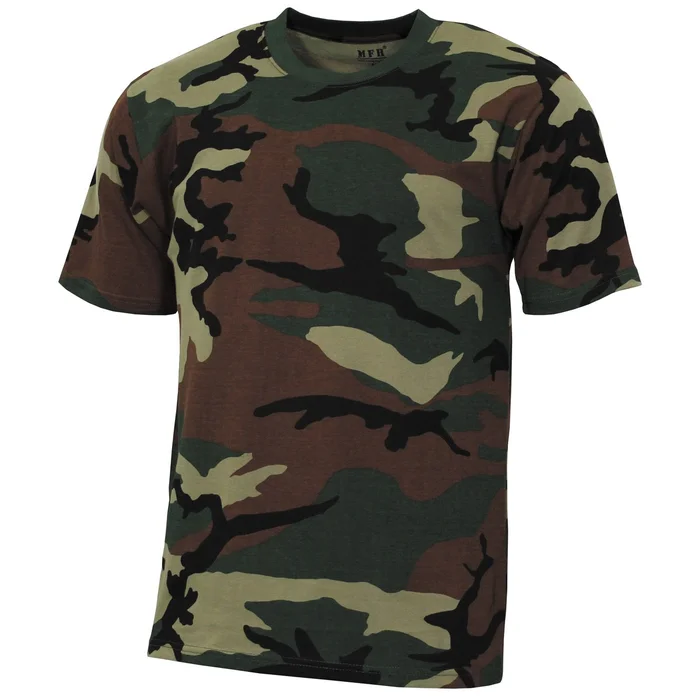 MFH00130TXL US T-Shirt, « Streetstyle », woodland, 140-145 g/m² TAILLE XL