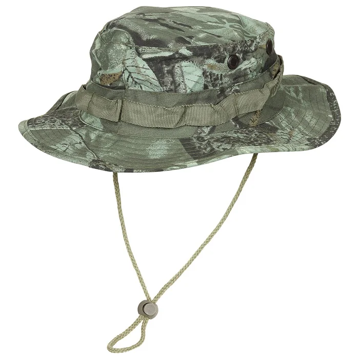 MFH10713HM US GI Chapeau de brousse, mentonnière, GI Boonie, Rip Stop, chasseur-vert TAILLE M