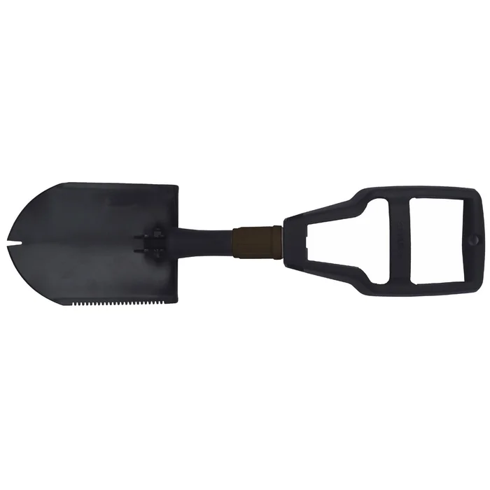 MFH27031 pelle pliante, manche plastique, noir, avec sac