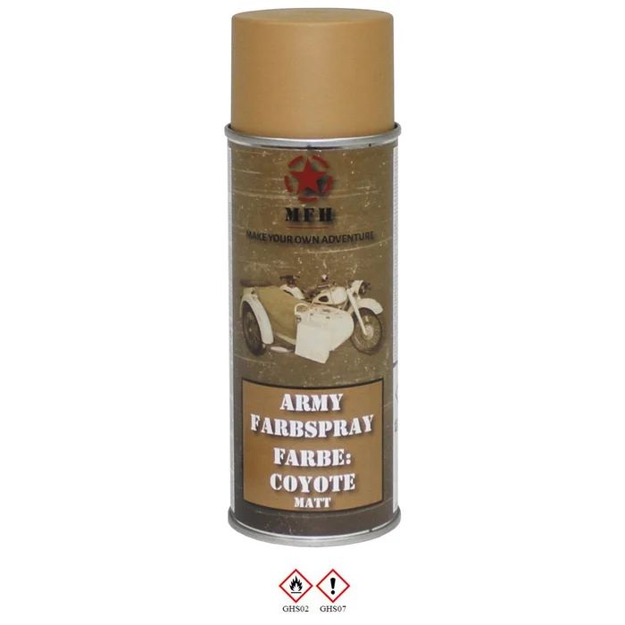MFH27375I Bombe de peinture armée, COYOTE, mat, 400 ml