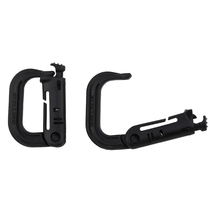 MFH27550A mousqueton, plastique, Molle, noir, paquet de 2