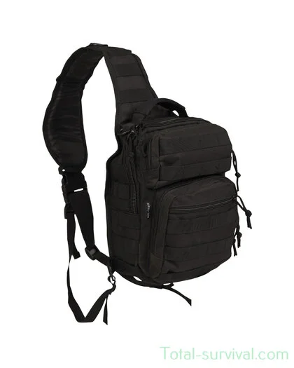 Mil-tec One strap sac à dos 15l, Assault, noir