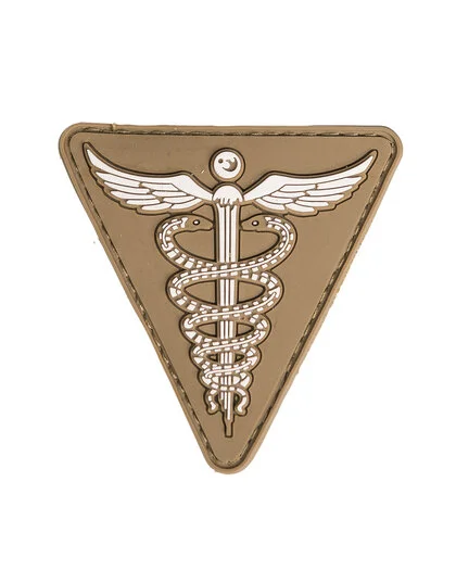 Mil-Tec Patch médical 3D PVC avec velcro, dark coyote
