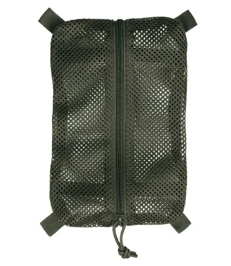 Mil-Tec sac de rangement en maille avec bandes velcro, moyen, vert olive