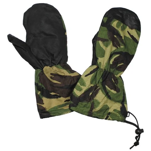 Mitaines de l&rsquo;armée britannique avec doublure, Extreme Cold Weather, paume en cuir, camouflage DPM