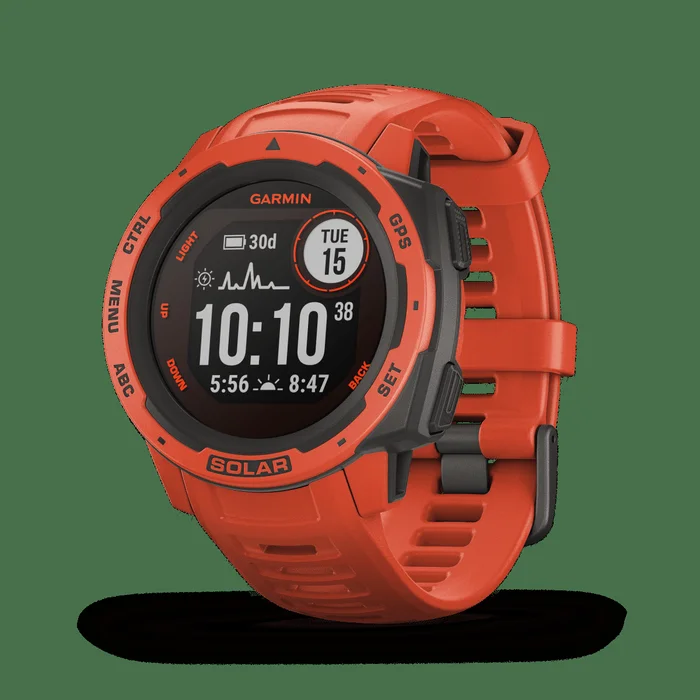 Montre gps multi-fonction Garmin instinct solar – Rouge