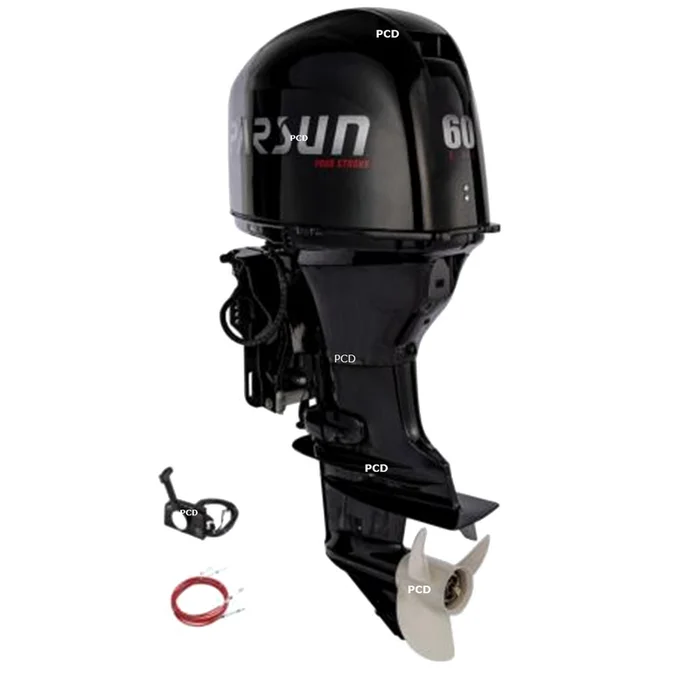 Moteur Thermique Parsun 50 Cv Arbre Long Commande A Distance Avec Trim Et Tilt Electriques