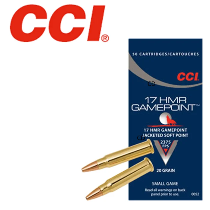 MUNITIONS CCI 17 HMR SMALL GAME GAMEPOINT 20 Grains PAR 50