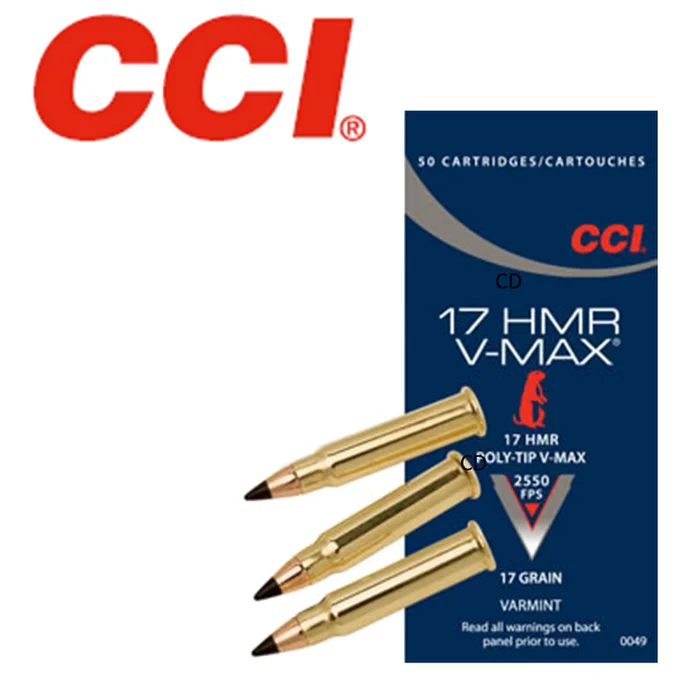 MUNITIONS CCI 17 HMR VARMINT V-MAX 17 Grains PAR 50