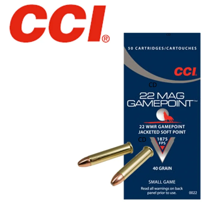 MUNITIONS CCI 22 MAG SMALL GAME GAMEPOINT 40 Grains PAR 50