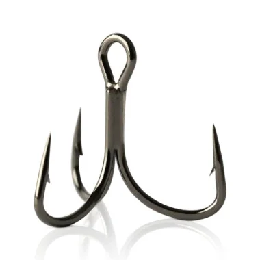 Mustad KVD Elite Triple Grip Treble 2X Short 1X Strong Hooks – Noir Nickel – TG76NP