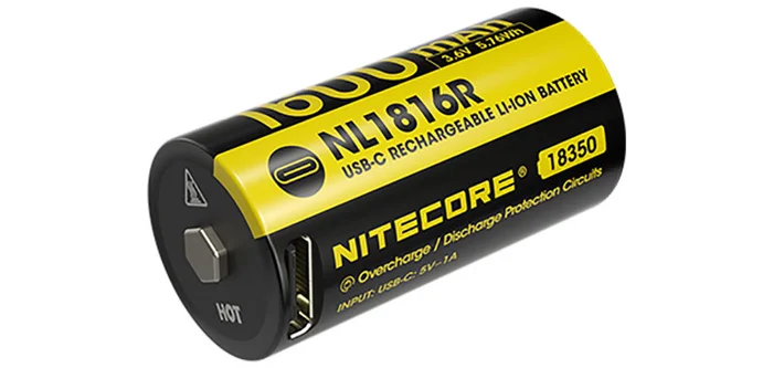 NCNL1816R – NITECORE NL1816R Accu 18350 1600mAh USB-C