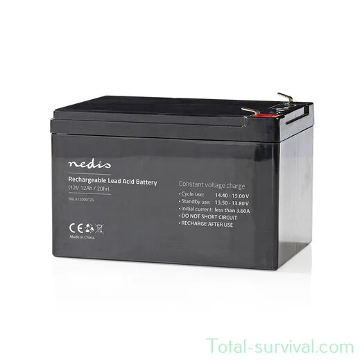 Nedis Batterie de plomb rechargeable 12V 12000 mAh
