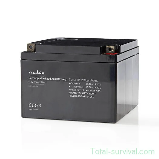 Nedis Batterie de plomb rechargeable 12V 26000 mAh