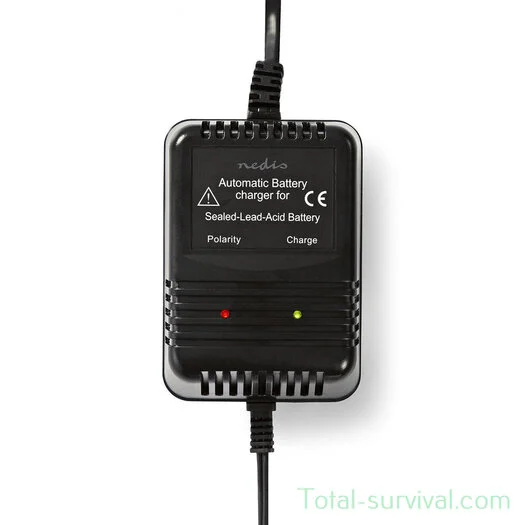 Nedis smart battery charger, 2/6/12V DC 0.6A