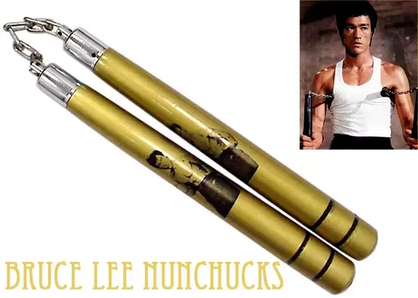 Nunchaku Bruce Lee design en bois massif