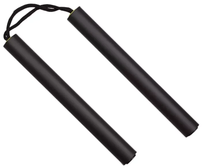 Nunchaku noir en mousse résistante – Idéal entraînement