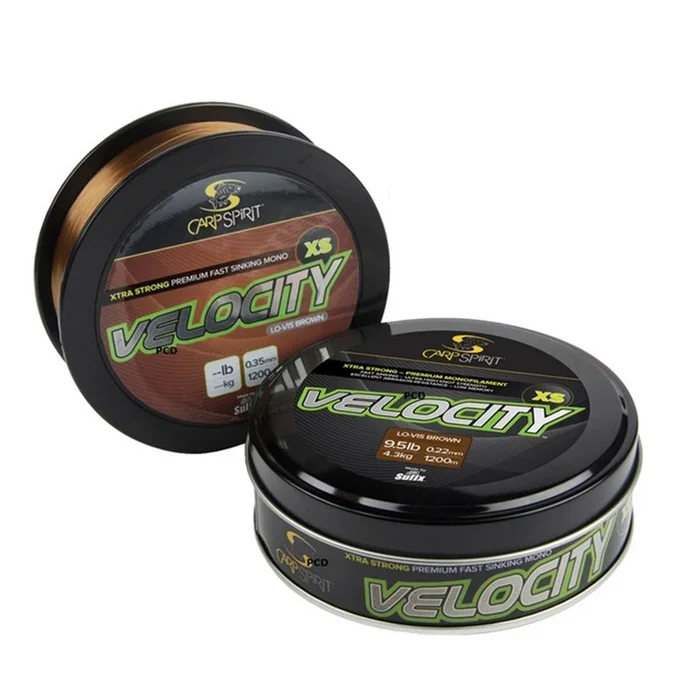 Nylon Carp Spirit Velocity XS LO-VIS Brown 1200M Déstockage