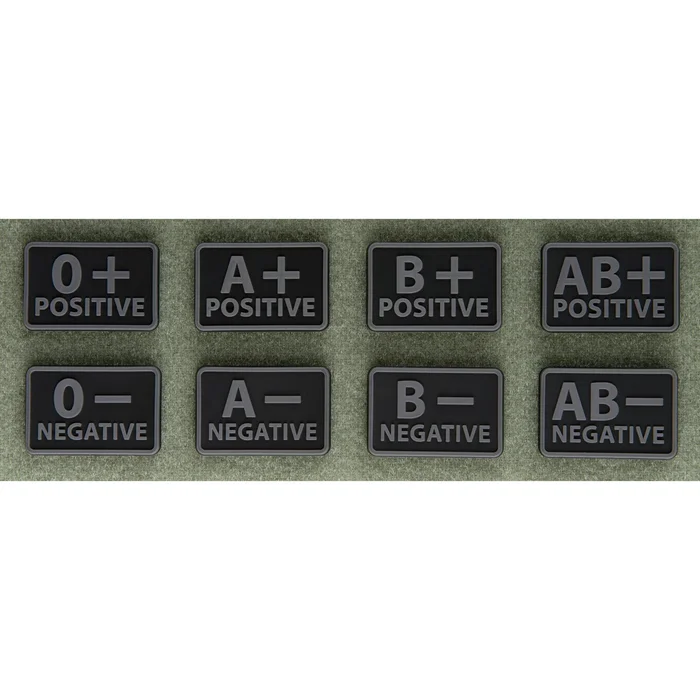 OD-BLP-RB-01 – Helikon Tex Set de 2 patches groupe sanguin Noir
