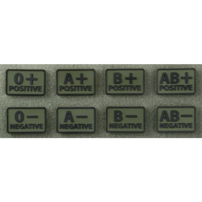 OD-BLP-RB-02 – Helikon Tex Set de 2 patches groupe sanguin Olive