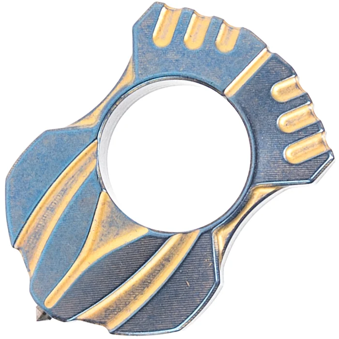 One Studio Titanium Single Finger Knuck Blue & Gold