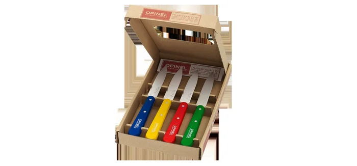 OP946.P – COFFRET 4 Couteaux Couleurs Office Inox
