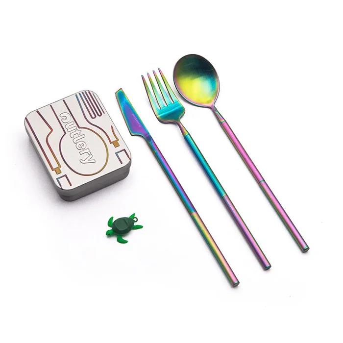 OUTRAIN – Outlery set de couverts démontables Arc en ciel