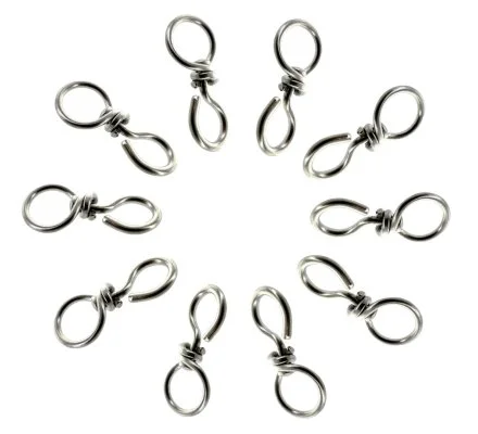 Pack 10 émerillons inox